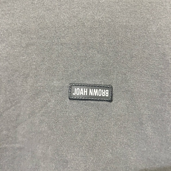 Joah Brown Long Sleeve Tee S/M NWT Washed Charcoal Gray Cotton - Picture 2 of 5